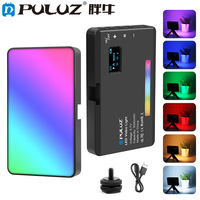 OEM PULUZ Mini Lampe de Remplissage Photo Portable 140 LED RGB Pleine Couleur Réglable 2500K-9000K Alimentée par USB
