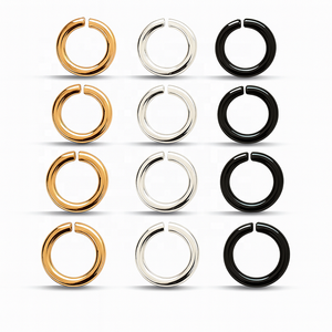Gold Silver Black <b>Open</b> Jump <b>Rings</b> Metal Round Connector <b>Rings</b> for Jewelry and Accessory Making - Product Image 1