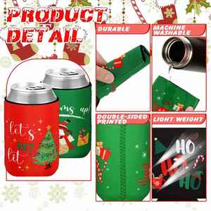 Enfriador de Latas de Neopreno Personalizado al por Mayor, 330 ml, con Asa de Transporte, para Fiestas de Cumpleaños, Navidad, Bodas, Uso Promocional Empresarial - Product Image 6