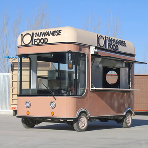 Mobile Food Truck with Full Kitchen <b>Concession</b> Food <b>Trailer</b> Fully Equipped Stainless Steel 4 Wheel Hotdog Ice Fast Food - Product Image 1