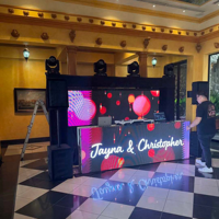 Fabricante de pantallas LED RGX P5mm Pantalla LED de DJ personalizada para interiores Barras nocturnas Escenario Destacado Consola de DJ Pantalla LED a todo color