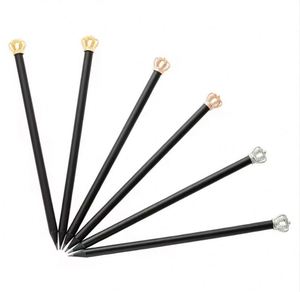 Crayons en bois noir créatifs de luxe personnalisés avec logo sur mesure et cristaux de diamant pour cadeaux - Vente en gros - Product Image 3