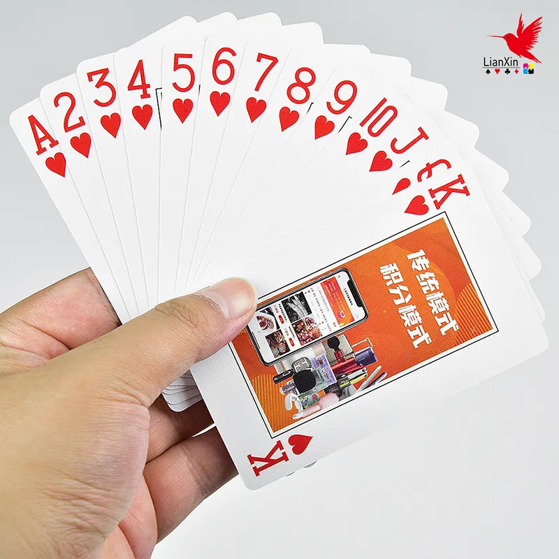 Cartes à jouer de poker personnalisées professionnelles Accessoire de jeu en boîte de haute qualité