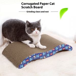 Tiragraffi per Gatti in Cartone Ondulato Resistente e Antiscivolo, Design a Cartone Animato, Giocattolo per Alleviare la Noia e Affilare le Unghie - Product Image 5