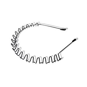 6 bandeaux noirs en <span class=keywords><strong>zigzag</strong></span> ondulés pour un usage quotidien, yoga, sport, bandeau en métal antidérapant, bandeau unisexe pour homme - Product Image 3