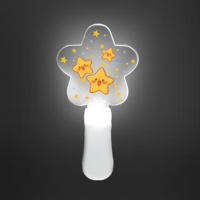 9 Zoll Individuell Bedruckter Stern-Acryl-Leuchtstab Weiße LED Blinkender Party-Stab für Musikveranstaltungen Werbegeschenke Großhandel