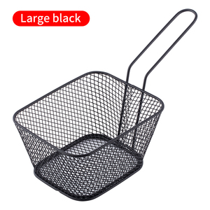 Mini cucina quadrata in acciaio inox patatine fritte cesto di avannotti setaccio ristorante snack americano dim sum filtro - Product Image 6