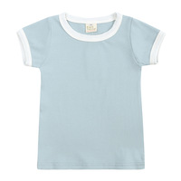Nouveauté été, ensemble de vêtements pour bébé et enfant unisexe, 2 pièces, t-shirt uni côtelé, 100% coton, séchage rapide, respirant, pour nourrissons