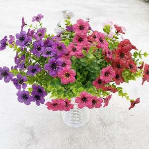 12 Mazzi di Erba Verde Artificiale per Esterni, Fiori Ornamentali di Eucalipto e Viola per Decorazioni Interne ed Esterne - Product Image 6