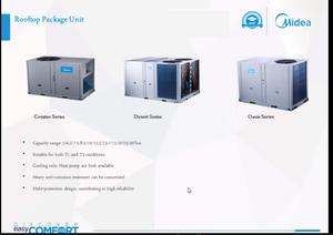 Unidad de Aire Acondicionado Comercial de Techo de las Marcas Midea, Gree, Carrier y Trane, de 5 a 30 Toneladas, con Motor Principal - Product Image 3