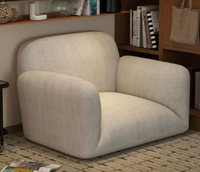 Fauteuil de salon minimaliste, lit inclinable avec dossier, canapé style dune, meubles pour balcon, chambre et salon.