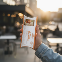 Boîte d'emballage personnalisée pour shawarma avec logo imprimé, boîte à emporter avec fenêtre