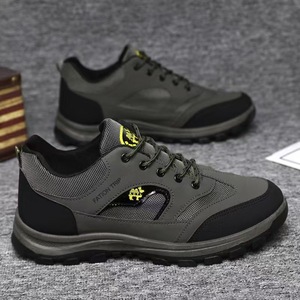 Foreign Trade <b>Large</b> Size Outdoor Hiking Shoes Men Non-Slip Waterproof Breathable Mesh Upper Lace-Up Trekking Walking Shoes - Product Image 3