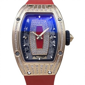 Reloj Mecánico de Lujo para Mujer, Super Calidad, Esqueleto, Movimiento CRMA2 de Fábrica ZF, RM07, Oro Rosa, Diamantes, Labios Rojos - Product Image 1