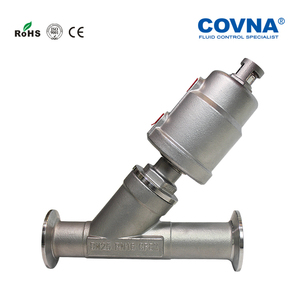 วาล์วควบคุมน้ำ/อากาศ/ไอน้ำแบบนิวเมติกชนิด Angle Seat ขนาด 1 นิ้ว สแตนเลส ยี่ห้อ COVNA รุ่น B2Bclearance Sale Tri Clamp แบบสองทาง สองทิศทาง - Product Image 4