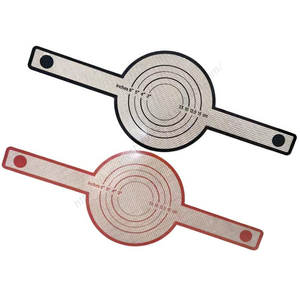 Lot de 160 supports de cuisson ovales et ronds en silicone épais, antiadhésifs et réutilisables, pour four à pain hollandais avec longue poignée - Product Image 1