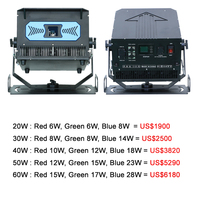 Nouveau projecteur laser d'animation de texte à faisceau RGB pleine couleur étanche pour extérieur, scène et mariage, 20W 30W 40W 50W 60W