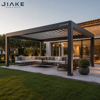 Pergola motorisée Jiake en aluminium 6063 T5 à lames orientables, gazebo de luxe résistant aux intempéries pour patio extérieur, idéal pour jardin de villa