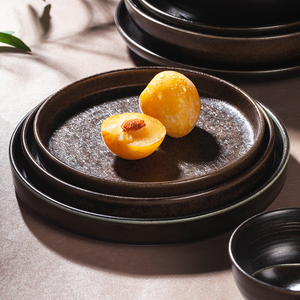 Piatto in Ceramica Nera Creativo per <span class=keywords><strong>Cucina</strong></span> Molecolare, Personalizzabile, Lavabile in Lavastoviglie, Stile Giapponese Antico, per Catering, Hotel e Ristoranti - Product Image 2