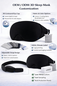 Masque de sommeil fait main avec finition de couture soignée, ajustement ergonomique, stock disponible, directement de l'usine - Product Image 2