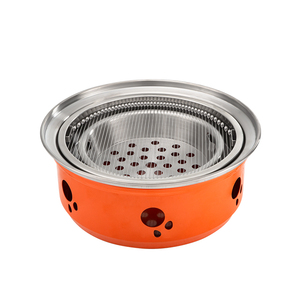 Chaud coréen en acier inoxydable Portable brûleur unique BBQ four intérieur charbon de bois gril Base <span class=keywords><strong>Support</strong></span> sans fumée métal <span class=keywords><strong>Barbecue</strong></span> - Product Image 4