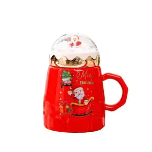 Tasses à thé 1000ml mignon chat céramique café créatif manette jeu en céramique sur poignée tasse tasse de noël coffret cadeau