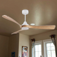 Ventilateur de plafond en bois avec télécommande lumineuse Caractéristiques de la décoration intérieure Conception de type chair