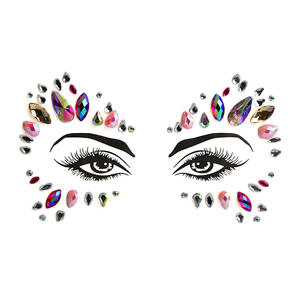 Designer Temporary <strong>Gems</strong> <strong>Face</strong> Tattoo Stickers Custom Colorful Rhinestones <strong>Festival</strong> <strong>Face</strong> Jewel for Makeup - Product Image 4