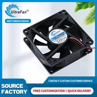 Ventilateur de refroidissement en plastique à faible bruit à roulement à billes DC 5V 12V 24V 80x80x25mm 8025 80mm Ventilateur axial pour utilisation dans les restaurants OEM/ODM personnalisable