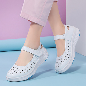 <span class=keywords><strong>Scarpe</strong></span> da Lavoro Estive per Donne, Personalizzabili, <span class=keywords><strong>Bianche</strong></span>, Slip-On, Suola Spessa Antiscivolo, Comode e Traspiranti per Ospedale - Product Image 2