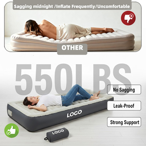 Duy nhất đổ xô tự bơm hơi nệm được xây dựng trong máy bơm Trọng lượng nhẹ chống nước rò rỉ một cảm ứng điều khiển thiết kế hiện đại - Product Image 6