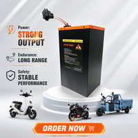 Paket Baterai Sepeda Motor Listrik 60V/72V 30Ah/40Ah/50Ah LiNiMnCoO2 Solid State Smart BMS 2000 Siklus Merek ETOP/OEM Listrik