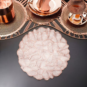 Posavasos de aislamiento antideslizante de diseño hueco rosa de PVC de lujo moderno para el hogar, cocina, restaurante, Hotel, fábrica directa - Product Image 1