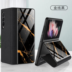 GKK-Funda de cuero de vidrio templado para Samsung Galaxy Z, funda plegable 4, protección completa Z Fold 3, soporte magnético - Product Image 6