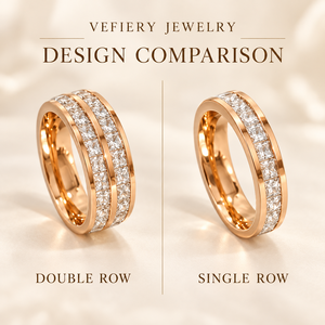 Wholesale Multi Row Crystal Stackable Stainless <b>Steel</b> Band <b>Ring</b> for Women - Product Image 3