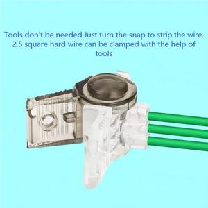 वाटरप्रूफ जस्ता मिश्र धातु कनेक्टर मुक्त स्ट्रिपिंग तार <span class=keywords><strong>3</strong></span>-कोर केबल आउटडोर आईपी 68 फास्ट टर्मिनल 1 <span class=keywords><strong>2</strong></span> आउट आवास में - Product Image 6