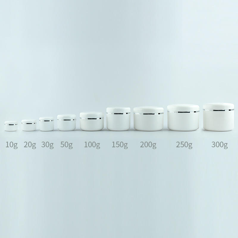 white jar with silver rim lid