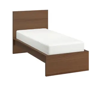 Factory Direct Supplier Modern Simple Single Size Bed Bedroom Furniture with Wooden Panel Bed