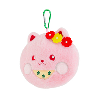 Dompet Koin Boneka Kucing Kawaii, Kantong Boneka Custom dengan Gantungan Kunci, Dompet Boneka Hewan Lembut Isi Kapas, Unisex, Untuk Penggunaan Sehari-hari