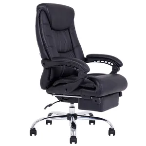 ChaoYa مكتب كرسي كرسي بمسند للقدم عالية الجودة كراسي مكتب تنفيذي جلد أسود مكتب كرسي الصين