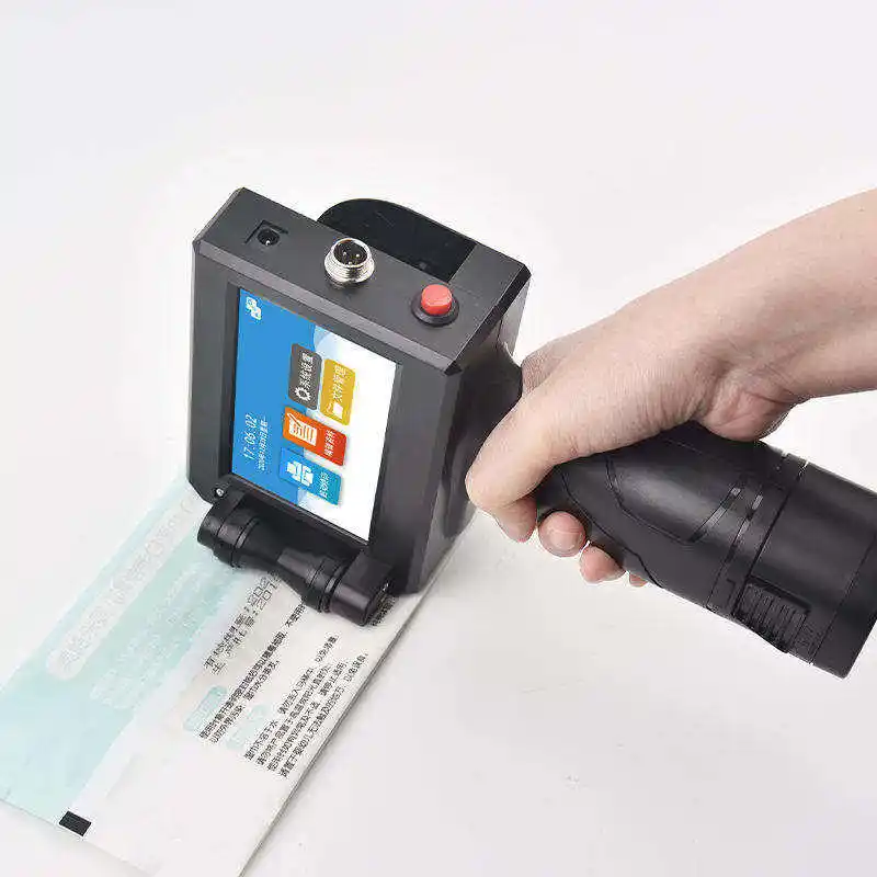 Pistolet d'imprimante Tij à jet d'encre portable de 25.4mm pour Logo Date d'expiration QR Machine à étiquettes de numéros de lot de codes à barres avec 1 encre