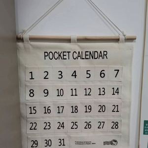 Organisateur de rangement suspendu pour sacs et pinces à linge en toile, avec crochet métallique résistant à la rouille, pour séchoir à linge - Product Image 1