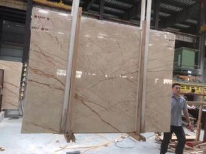 도매 중국 자연적인 돌 대리석 터키 베이지 석판. 제조 소 피텔 골드 정맥 크림 베이지 대리석 벽 타일 - Product Image 2