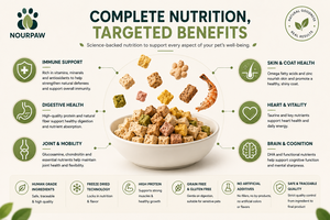 NOURPAW Snack Liofilizzati <span class=keywords><strong>a</strong></span> Forma di Zampa per Gatti, Leccornie Naturali per Gatti OEM ODM - Product Image 4
