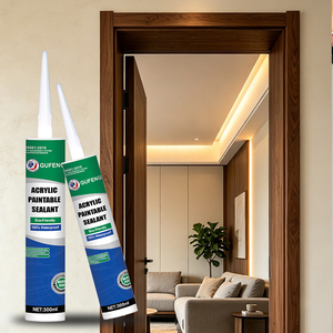 Mastic acrylique aqueux peignable à faible teneur en COV pour le remplissage des joints muraux intérieurs, le scellement des plinthes, des portes et des encadrements <span class=keywords><strong>de</strong></span> fenêtres - Product Image 1