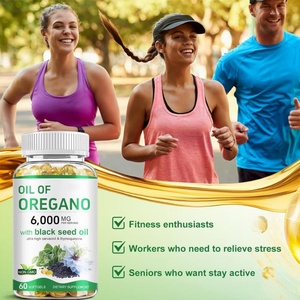 Digestive Health <b>Herbal</b> <b>Supplement</b> Wild Oregano Oil Black Seed Oil Softgels Capsule Antioxidant Plant Extract <b>Supplement</b> - Product Image 3