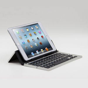 New Folding Wireless Rechargeable 58-Key Keyboard Ultra Thin BT Wireless USB 3.0 Aluminum Supports 3 Devices for Phone Tablet - Product Image 3