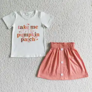 ملابس خريفية للأطفال والرضع البنات والرضع تنورة مزركشة على شكل يقطينة باللون الوردي ملابس خارجية للفتيات والأطفال
