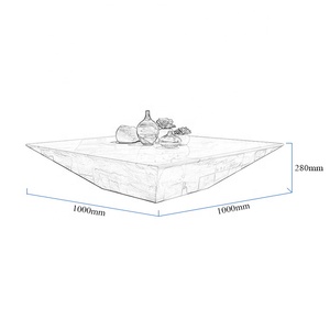 Tianshan — <span class=keywords><strong>Table</strong></span> <span class=keywords><strong>basse</strong></span> carrée moderne en marbre blanc, simple et à la mode, vente directe d'usine - Product Image 6