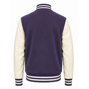 OEM High Street <b>Baseball</b> <b>Jacket</b> <b>Men</b> High Quality Stand Collar Leather Sleeves Custom Made Winter Varsity <b>Jacket</b> Outerwear - Product Image 3